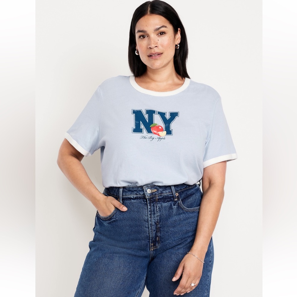 Old Navy Light Blue NY Graphic Tee